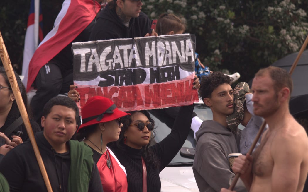 Pasifika supporting the hīkoi mō te Tiriti.