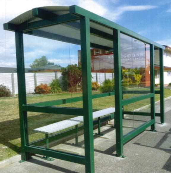 The bus shelter, which was similar to this model, was taken sometime since June.