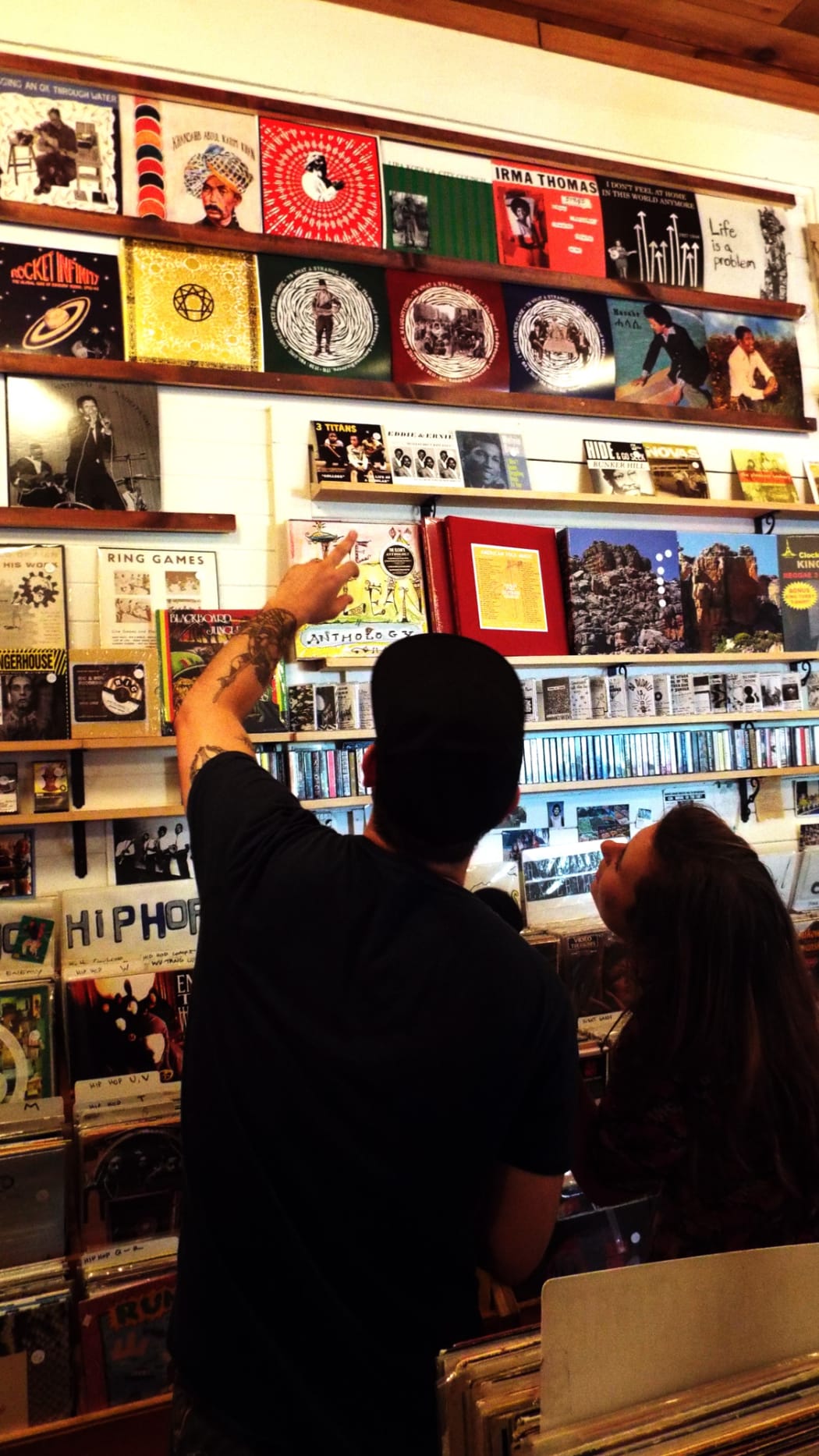 Ruban takes Melody to one of his favourite shops, Mississippi Records.