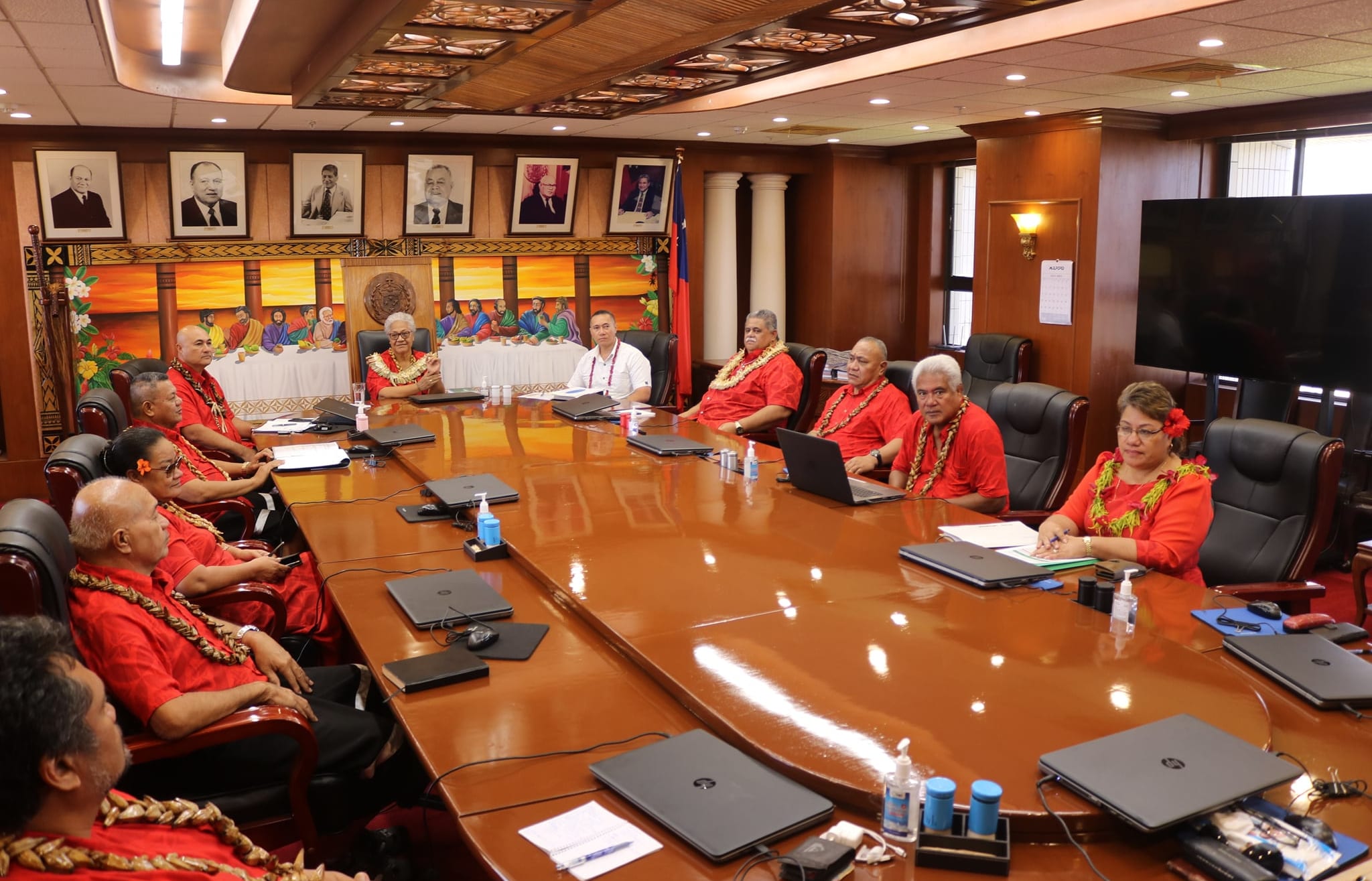 Samoa's new FAST party cabinet in its first meeting.