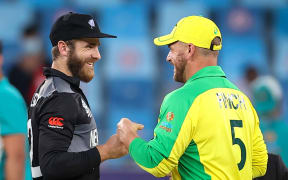 Captain Kane Williamson of New Zealand and captain Aaron Finch of Australia.