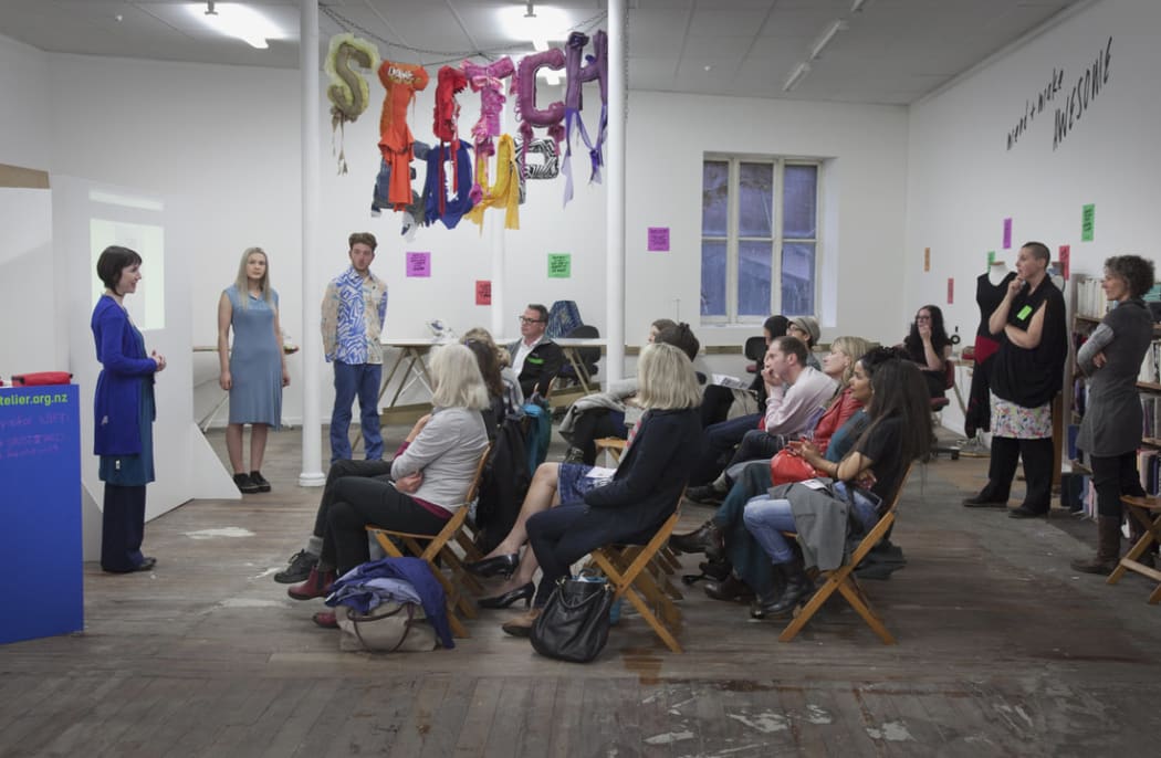 Stitch Kitchen co-founder Fiona Jenkin addressing workshop attendees.