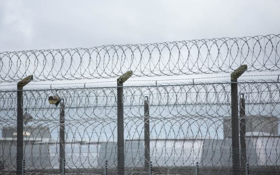 Prison fencing at Paremoremo.