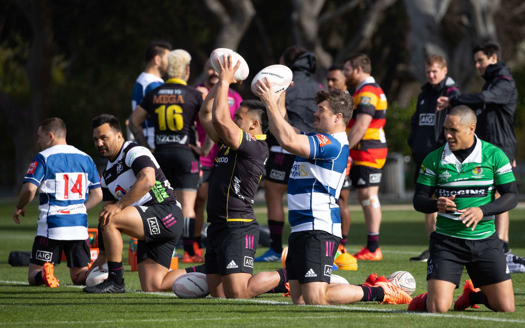 North team training. Kurt Ekland (hooker) in the Auckland jersey.