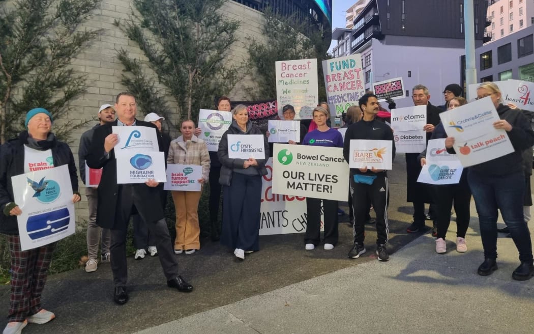 Representatives of patient advocate organisations at the MyLiveMatters campaign launch in Auckland on 28 August 2023.
