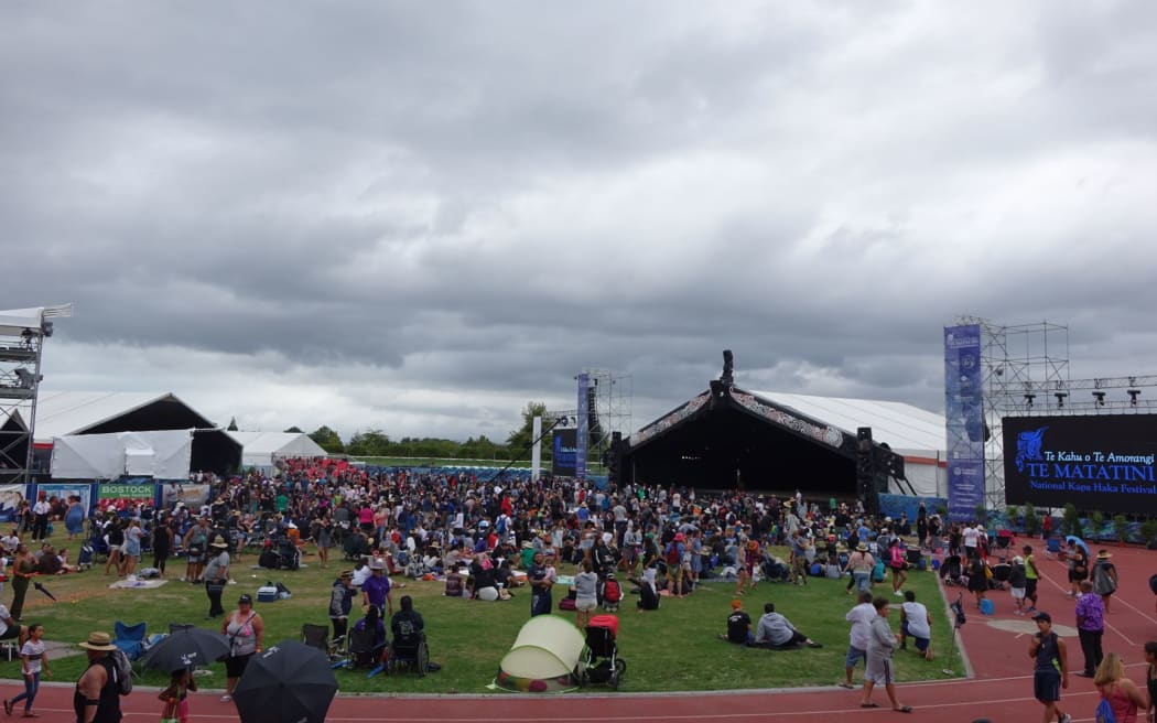 The stage and crowd space at Te Matatini.