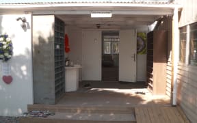 The renovated entrance to Linwood Mosque in March 2020.