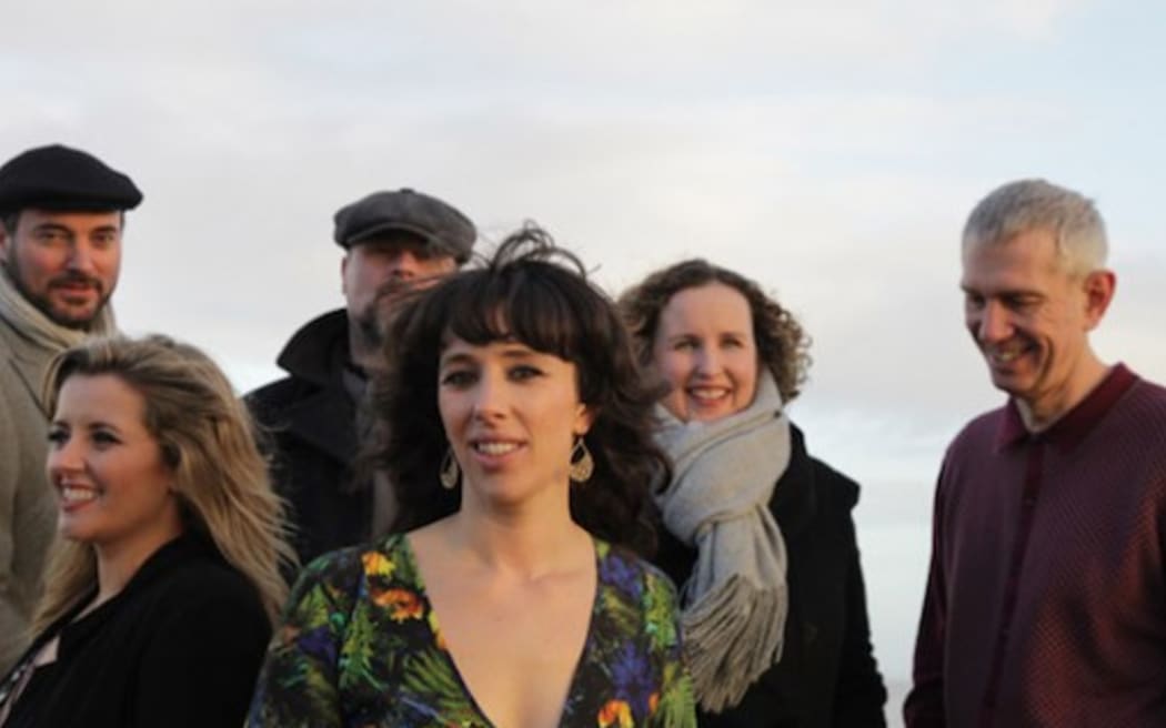 Lisa Jens lead singer of Welsh folk group 9Bach