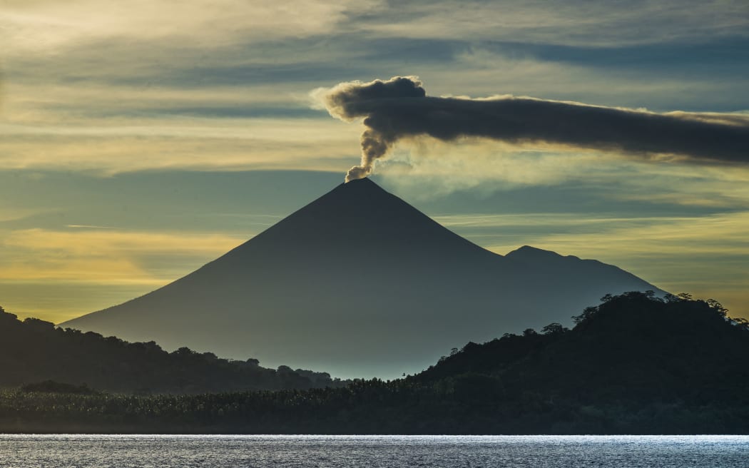 Papua New Guinea's Mount Ulawun issues steam in November 2017. It is the highest mountain in the Bismarck Archipelago at 2334m, and one of the most active volcanoes in the country.