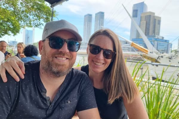 Stuck in Argentina for 12 months, Jonathan and Amy Carr-Knox are just "scraping by".