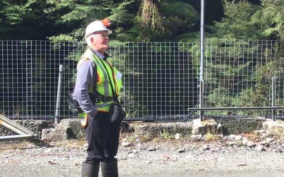 Bernie Monk at Pike River Portal. Credit: Pike River Recovery Agency