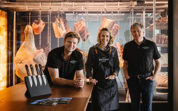 The team from Hawkes Bay’s Matangi Farm - Nicky Gaddum, Jamie Gaddum, and Robert Haselsteiner.