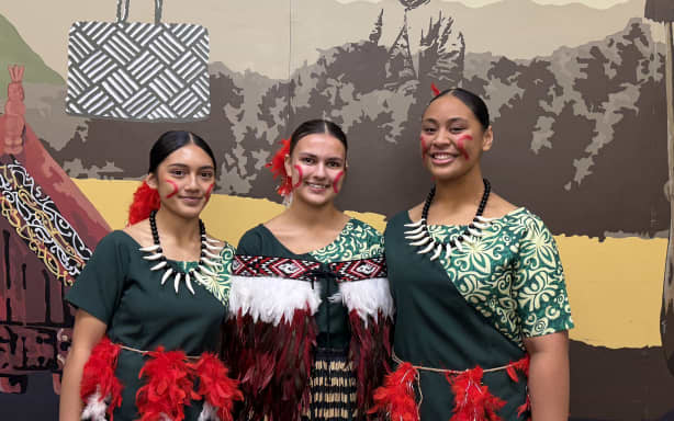 Ellie Moemai, MJ Forbes and Irae Uili from St Orans College.