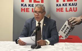 Pita Vuki, Supervisor of Elections, reads out the results of Tonga’s 2025 general elections. 20 November 2025