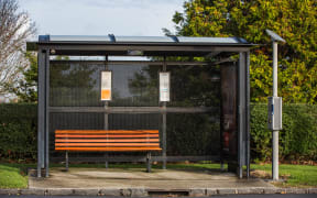 A bus stop in central Auckland