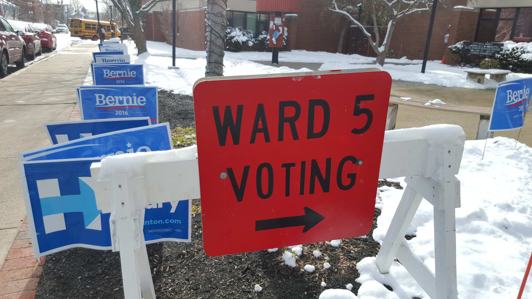 Polling booth at the Green Street Community Centre in downtown Concord.