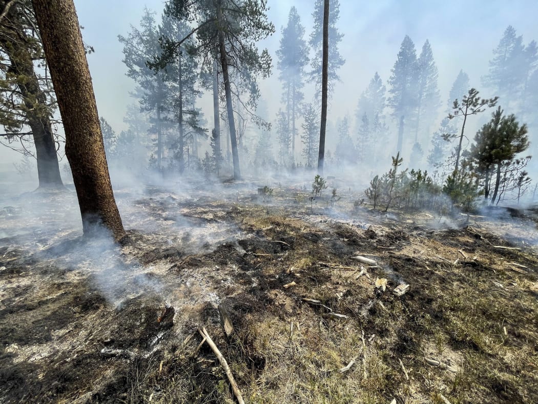 The Bootleg Fire near Klamath Falls, Oregon, in July. Wildfires in the drought-hit western United States and Canada scorched vast areas in 2021.
