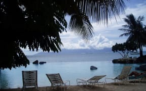 240414. Photo RNZ. Tahiti beach, French Polynesia, Faa'a, Parkroyal, Intercontinental Hotel, Moorea