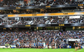 Fans and supporters.
Blues v Chiefs, Super Rugby Aotearoa. Eden Park, Auckland,2020.