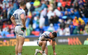 Charnze Nicoll-Klokstad of the Warriors dejected.