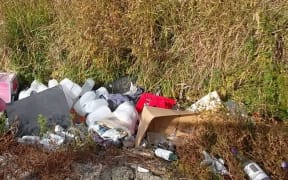 Hastings District Council said illegally dumped rubbish in rural areas was costing ratepayers thousands of dollars each year to clean up, such as this site on Kaiapo Road, just outside the Hastings urban area.