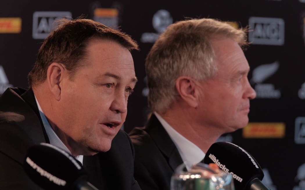 Steve Hansen at the announcement of the All Black squad for 2017.