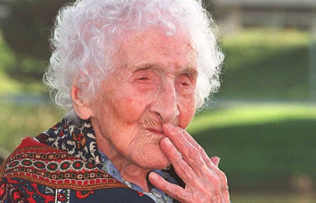 Jeanne Calment at the age of 120.