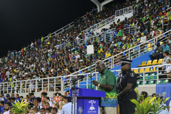 Solomon Islands prime minister Manasseh Sogavare thanks all donor partners without whom these games would not have been possible. 19 November 2023.