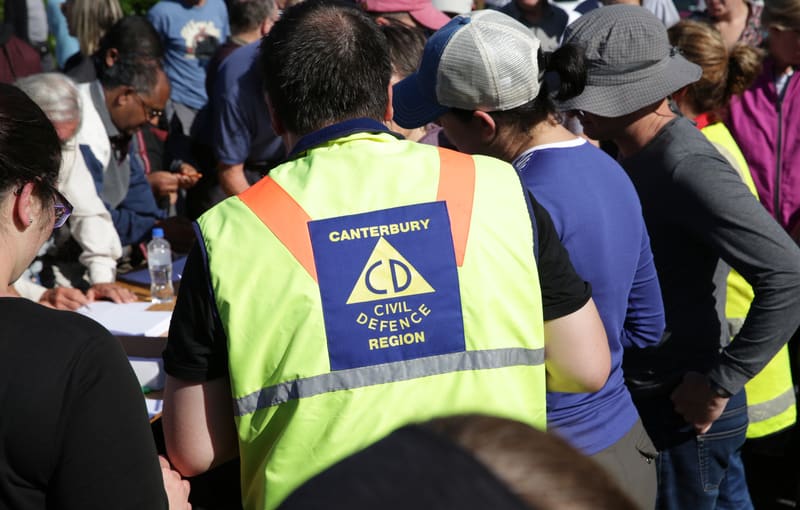 Kaikoura earthquake, Civil Defence staff organising the priority evacuee's