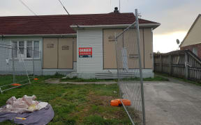 Before the windows were removed, holes in the interior walls were visible.