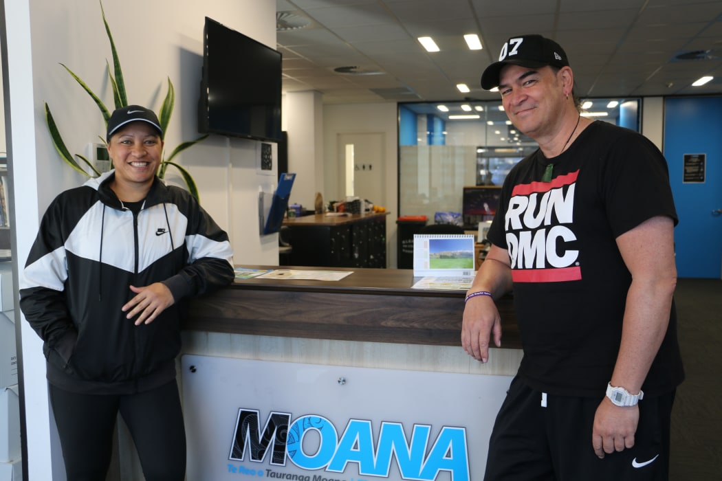 Aubz Hughes at Moana Radio with manager Takiri Butler, he has left Māori radio after 30 years to try something new.