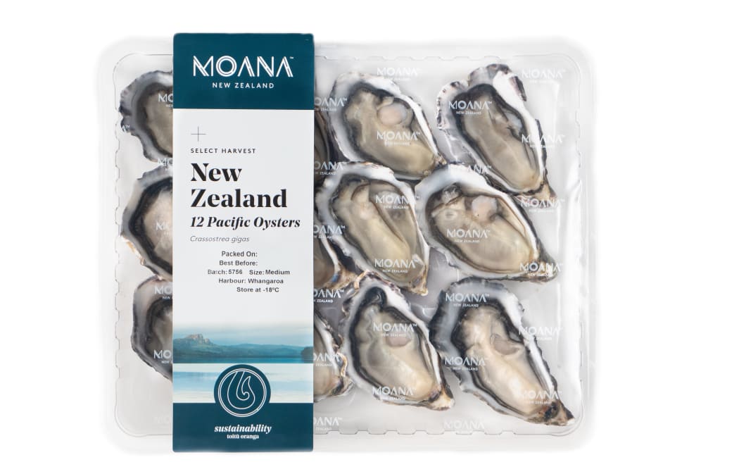 NZ oysters in packaging