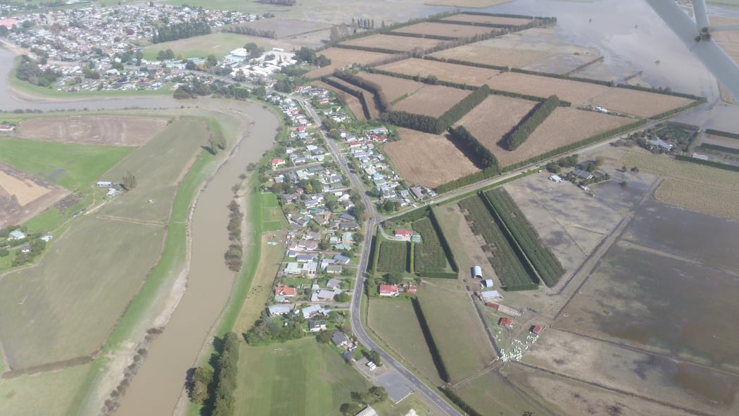 An aerial shot of Edgecumbe on Sunday.