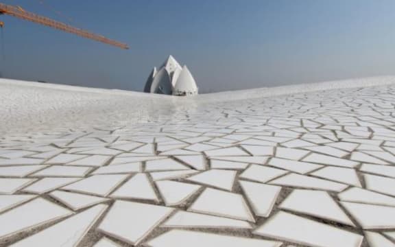 A roof facade made from tiles at the Marisfrolg Headquarters in Shenzhen, China.