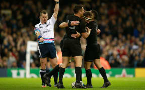 All Blacks celebrate a try against France RWC2015.