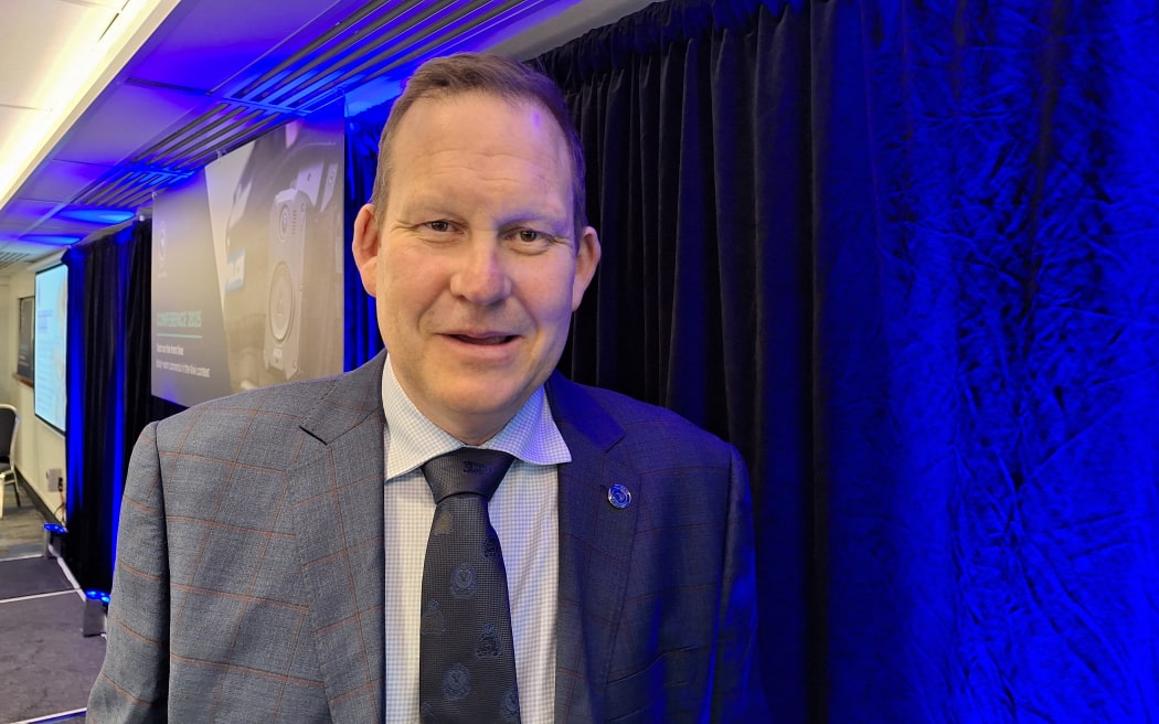 Police Association president Steve Watt, in Wellington for the union's annual conference, on 16 October, 2025.