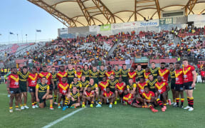 Australia and PNG faced off during the PM's XIII NRL match in Port Moresby. (ABC News: Marian Faa)