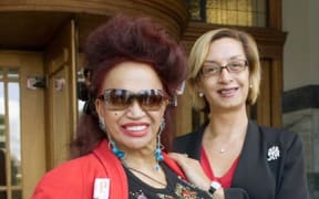 Carmen and Georgina Beyer at Parliament for Carmen's 70th Birthday.