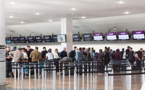 Queues at Auckland International Airport