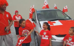 Tonga supporters in Christchurch.
