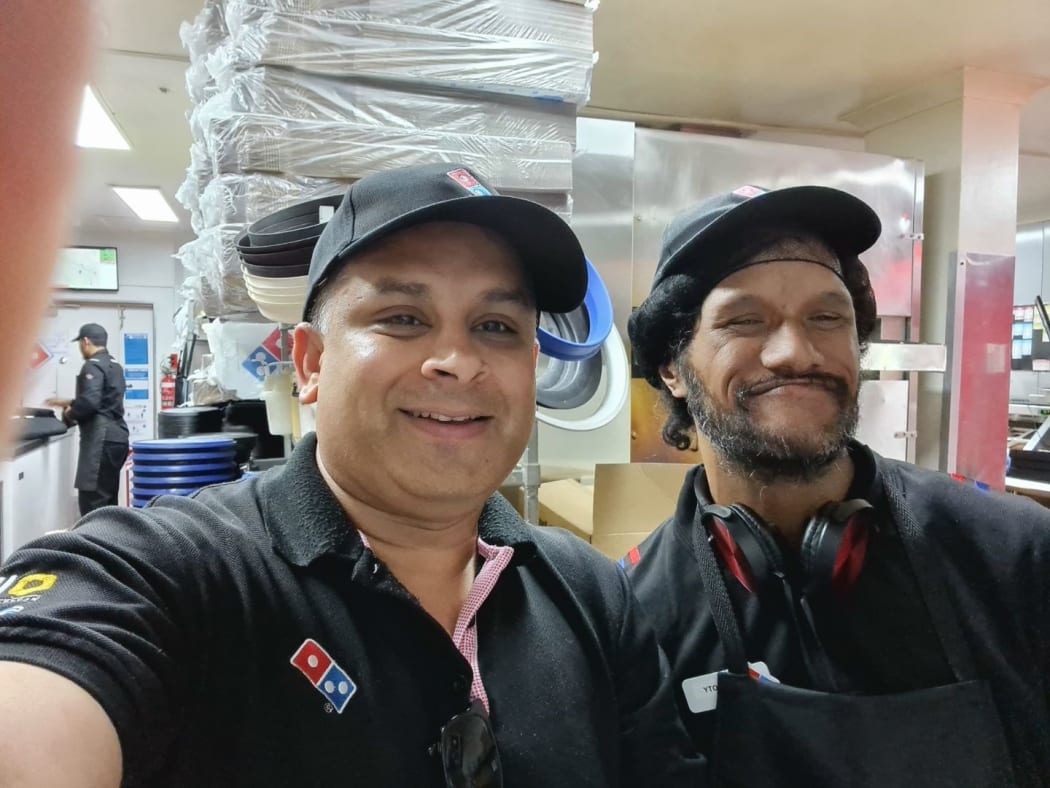 Rishi Sharma (R) and Brian "Sooty" Wallace