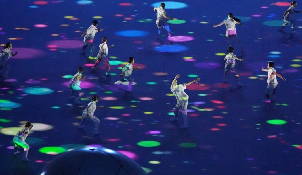 The Opening Ceremony of the Tokyo 2020 Olympic Games is held at National Stadium in Shinjuku Ward, Tokyo on July 23, 2021.