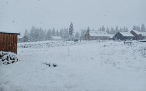 Snow at Castle Hill Village.