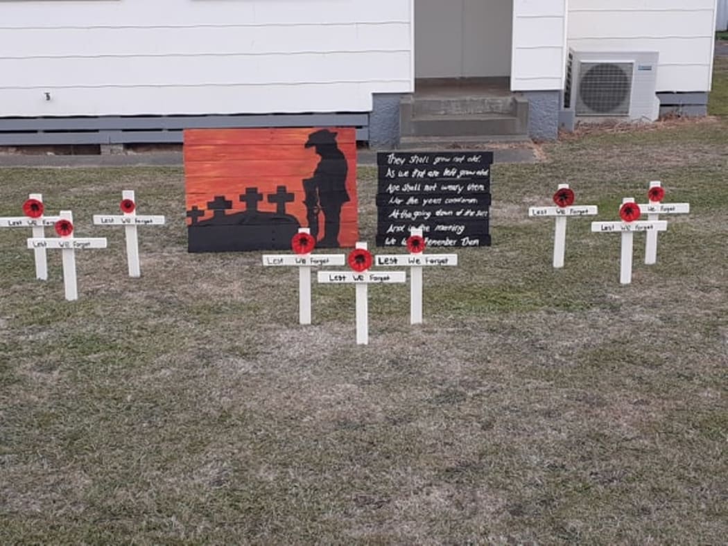 Trudie Mulligan's Anzac display.