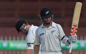 Kane Williamson celebrates his ton in Sharjah