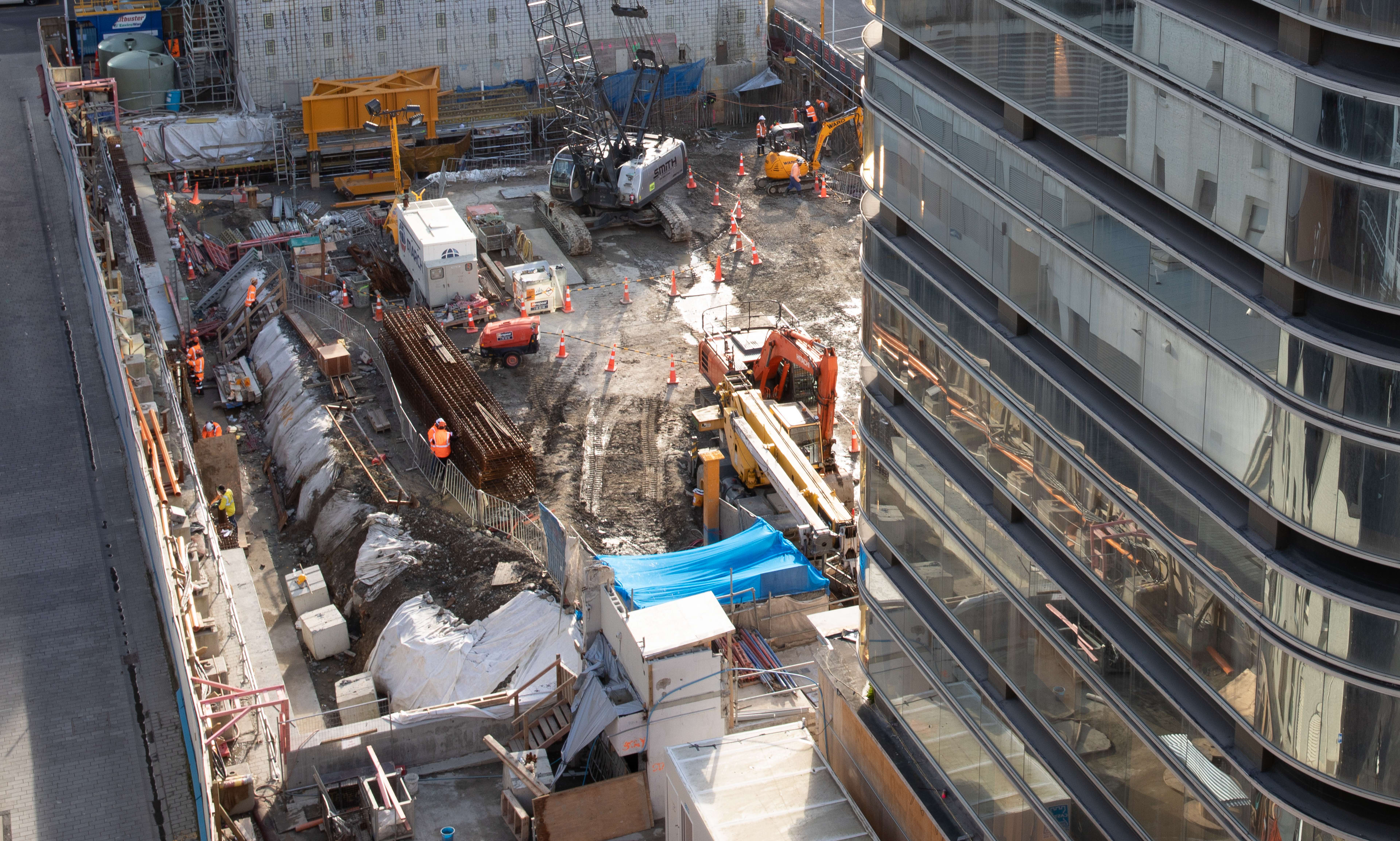 The construction site for Seascape Apartments.