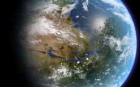 Artists conception of a terraformed Mars