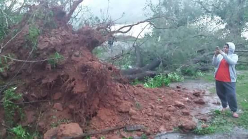 Tropical Cyclone Keni aftermath at Vunisea on Kadavu in Fiji.