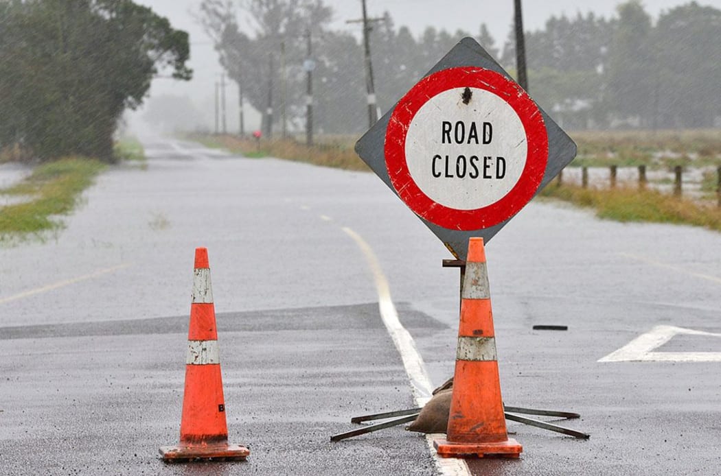 Floodwaters around Whakatane.