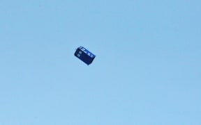 The TARDIS in flight